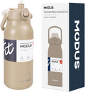 Garrafa Térmica 1700ml - Duplamente Isolada a Vácuo, Canudo e Base Emborrachada Anti Derrapante, Mantém Bebidas Quentes por 12 Horas e Geladas por 24 Horas